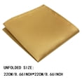 thumbnail image 3 of TAIAOJING Champagne Gold Square Wedding Banquet Men's Formal Suit Dress Pocket Towel Handkerchief Small Square Chest Towel Solid Color, 3 of 6