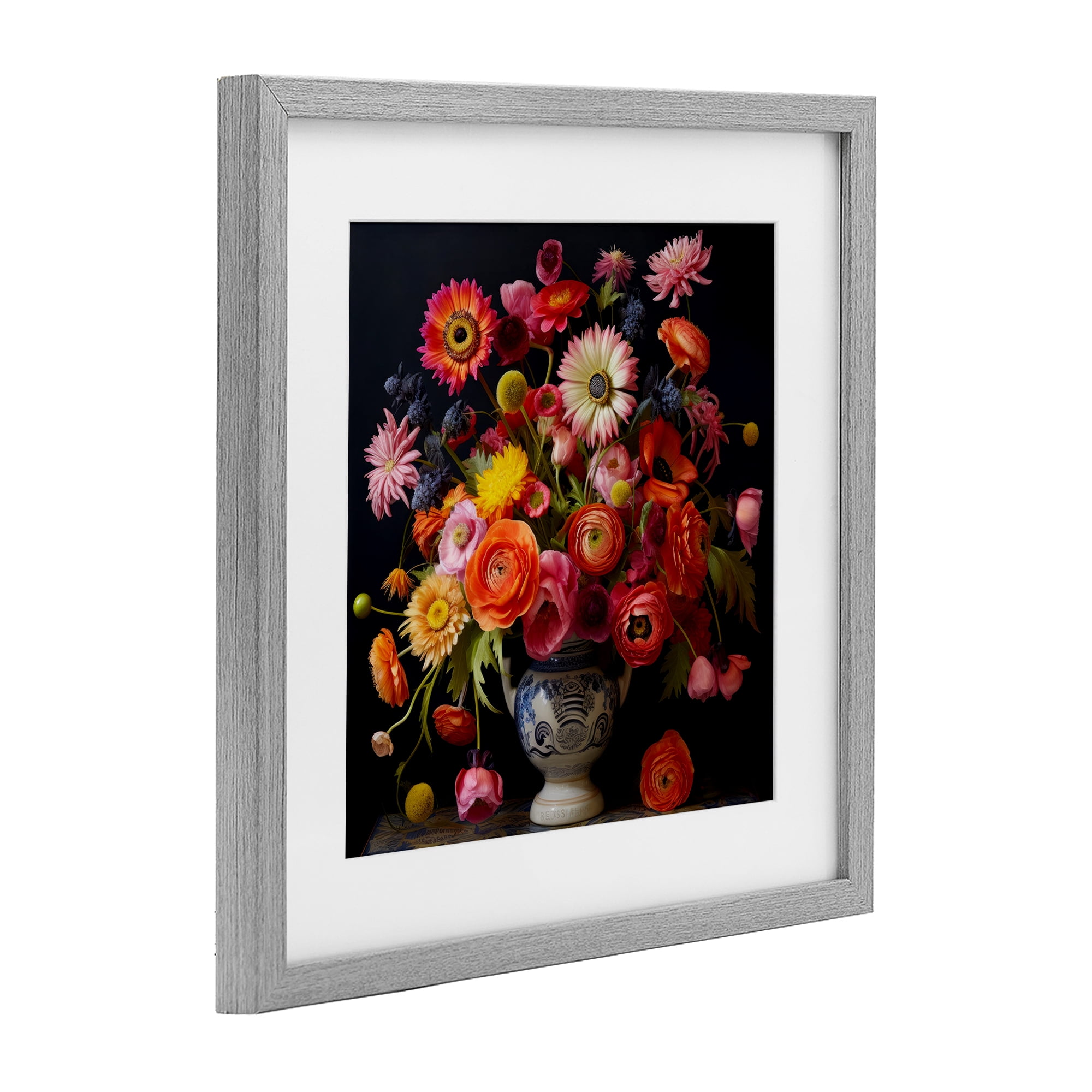 Stupell Industries Harmonious Spring Bouquet Gray Framed Print Under Glass, design by Lazar Studio