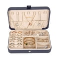 thumbnail image 2 of LANDICI Joyero pequeño para mujeres y niñas, estuche de viaje de piel sintética, organizador de joyas portátil, soporte de almacenamiento para anillos, pendientes, collares, pulseras, brazaletes, rega, 2 of 5