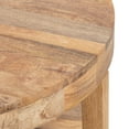 thumbnail image 6 of Kate and Laurel Talcott Tiered Modern Round Coffee Table, 28 x 28 x 18, Natural Wood, Transitional Two-Tier Circle Living Room Table with Storage and Mango Wood Construction, 6 of 8
