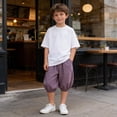 thumbnail image 7 of Asxite Boys Solid Capris Elastic Waist Casual Summer with Pockets 6 M-12 Y, 7 of 7