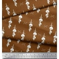 thumbnail image 3 of Soimoi Polyester Crepe Fabric Sword,Crossbone & Skull Halloween Decor Fabric Printed Yard 42 Inch Wide, 3 of 3