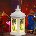 thumbnail image 4 of Linnome Christmas Snow Globe Lantern with LED Candle, Battery-Operated Flameless Winter Village Centerpiece for Indoor Tabletop, Mantel, and Holiday Decor, 4 of 6