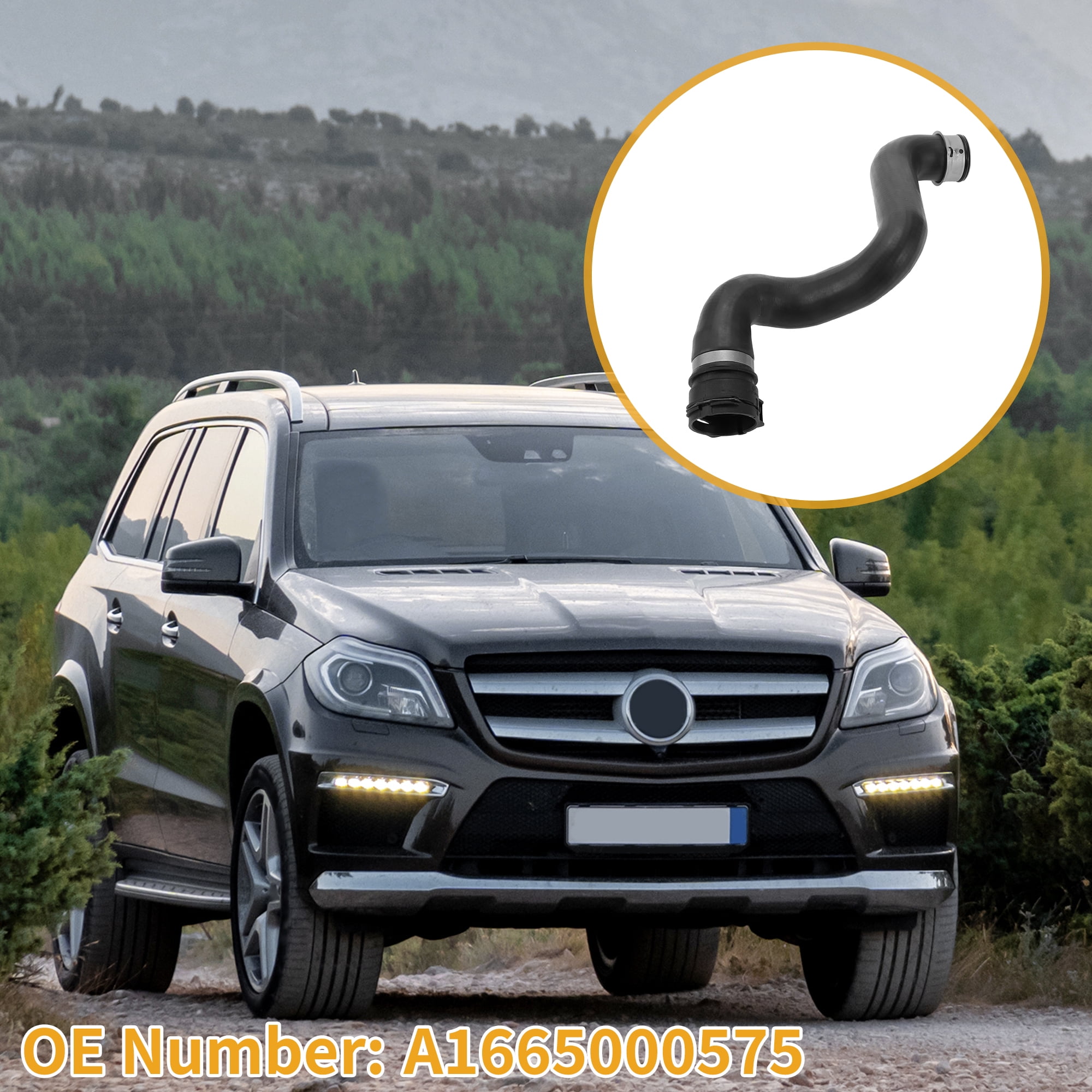 Unique Bargains Radiator Hose Right Coolant Pipe For Mercedes-Benz GL350 2013-2016