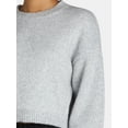 thumbnail image 4 of Madden NYC Women's Shimmer Crewneck Sweater with Long Sleeves, Sizes XXS-XXL, 4 of 5