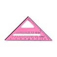 thumbnail image 1 of Regla triangular para carpintería, transportador, sistema métrico e imperial, herramienta portátil para carpinteros. Rosa, 1 of 9