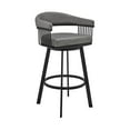 thumbnail image 7 of Naomi and Chelsea 4-Piece Counter Height Dining Set in Black Metal and Grey Faux Leather, 7 of 7