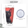 thumbnail image 4 of Cauagu Cute Black Kitten Cartoon Pattern 20oz Tumbler,Stainless Steel Vacuum Insulated Tumbler with Lid Insulated Coffee Mug Thermal Cup with Splash Proof Sliding Lid-Without Straw, 4 of 8