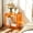 Orange, variant on 2 Tier Clear Acrylic End Side Table Bedside Table Nightstand Open Storage for Living Room Bedroom, Orange Color