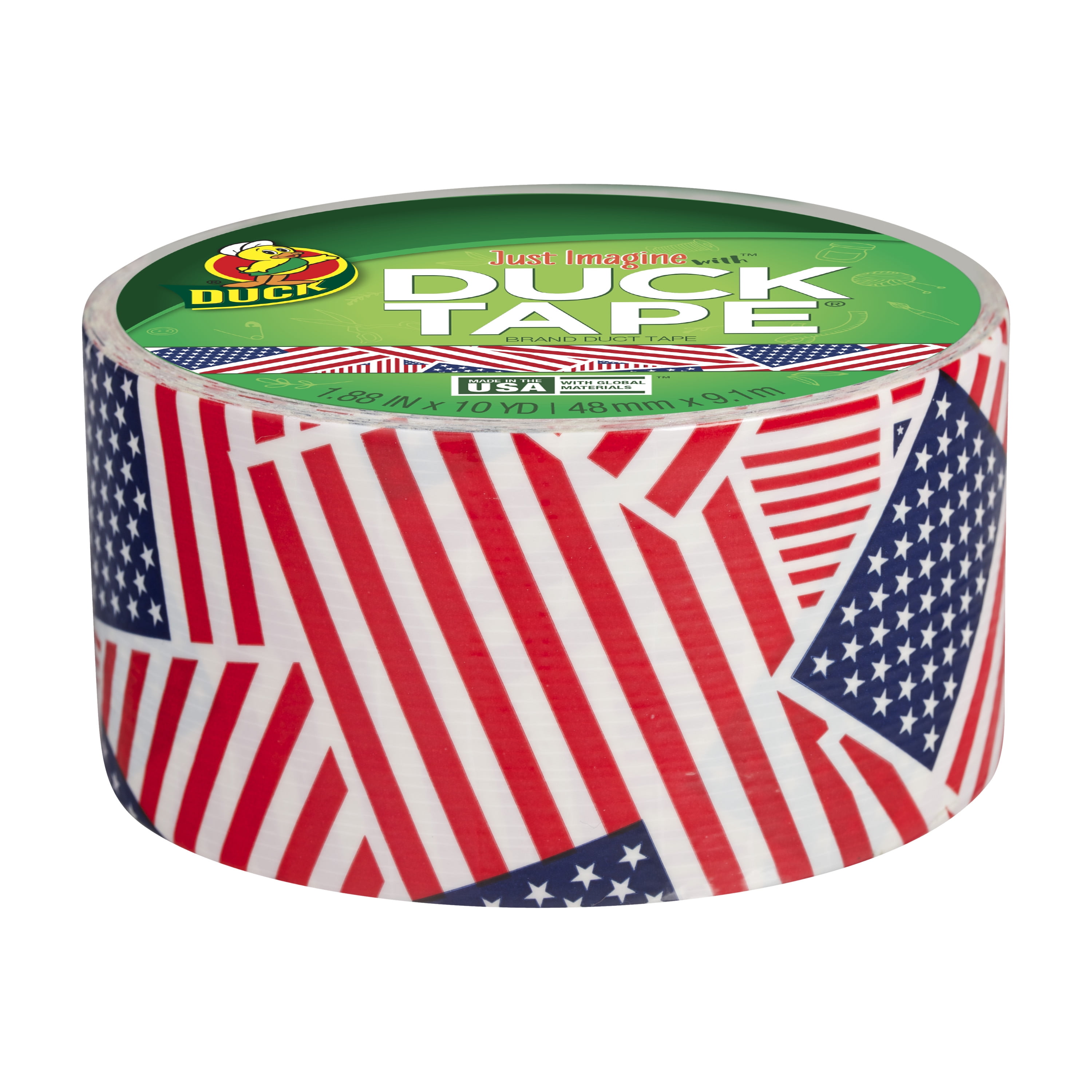 Printed Duck Tape Brand Duct Tape - US Flag, 1.88 in. x 10 yd., 6 Pack