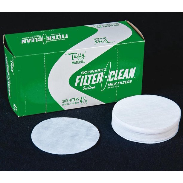 Small Milk Strainer Filter Disks Quick Flow USA Made 4 9/16" Pack of