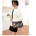 thumbnail image 2 of Bolso bandolera mensajero de tela Oxford para mujer, bolso de tela floral diagonal informal, monedero (flores-1) Feliz Sencillez, 2 of 4