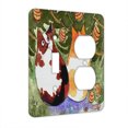 thumbnail image 1 of KuzmarK™ 2 Gang Single Toggle / Single Duplex Wall Plate - Colorful Chunky Kitties Christmas Helpers Cat Art by Denise Every, 1 of 1