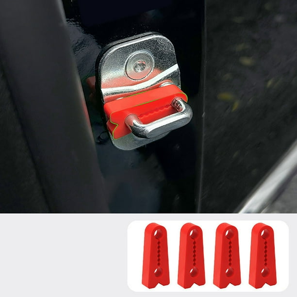 4 almohadillas de silicona para cerraduras de puertas de coche, amortiguadoras y silenciadoras, para protección de cerraduras.