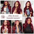 thumbnail image 3 of Wigs SAPPHIREWIGS Red Body Wave de 66 cm con encaje sintético en la parte delantera, 3 of 6