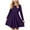 Dark Purple, variant on BAnala Girls Long Sleeve T Shirt Dresses Kids Fall A Line Skater Dresses 3 to 18 Years (Red,11-12 Years)