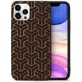 thumbnail image 1 of Case Yard Wooden Case for iPhone-12-Pro-Max Soft TPU Silicone cover Slim Fit Shockproof Wood Protective Phone Cover for Girls Boys Men and Women Supports Wireless Charging T pattern Design, 1 of 7