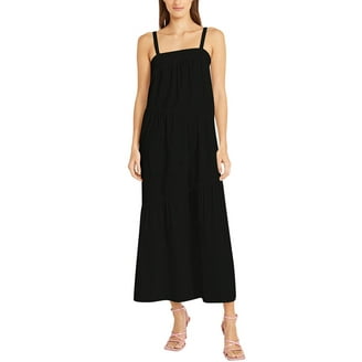 long sleeve black boho dress Black / 1X