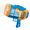 Blue and Yellow, variant on Bubble Machine, Bubble Blaster, 132 Holes Bubble Maker Blowers Outdoor Summer Toy Gifts for Boys Girls Age 3-12 Years Old