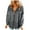 Grey, variant on Towmus Waffle Knit Hoodies for Womens Zip Up 2025 Drawstring Fall Casual Trendy Clothing Jackets Trendy Outfits