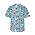 thumbnail image 3 of Uemuo Cute Dog Printed Regular Fit Short Sleeve Casual Hawaiian Shirt for Men,Aloha shirt,Tropical shirt,Floral print shirt,Vacation Beach shirt-Large, 3 of 9