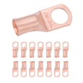 thumbnail image 1 of SELTERM 15 piezas 1/0 AWG 1/2 "" Stud - Conectores de terminales de batería de alta resistencia UL, terminales de cable de batería de cobre desnudo, conectores de alambre de calibre 0, extremos de cab, 1 of 5