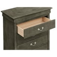thumbnail image 6 of Glory Furniture Louis Phillipe 4-Drawers Bedroom Chest in Gray, 6 of 6