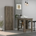 thumbnail image 2 of Newboti Furniture Brookvale 8-Shelf 2-Door 2-piece Kitchen Set, Kitchen Island and Pantry Cabinet Dark Brown 23252, 2 of 8