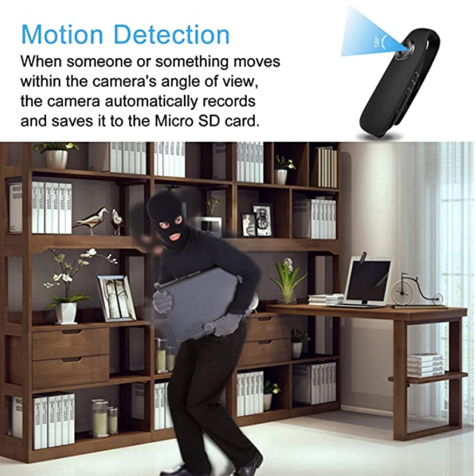 HD 1080P Wearable Body Camera - Compact Portable Video Recorder with Motion Detection, 3-Hour Battery Life, Supports 64GB Card - Ideal for Home, Office & Outdoor Use
