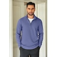 thumbnail image 2 of COOFANDY Men's Quarter Zip Up Pullover Lightweight Mock Neck Sweatshirt Casual Long Sleeve Polo Shirt, 2 of 13