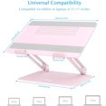 thumbnail image 3 of Laptop Stand, Plannu Adjustable Laptop Riser with Slide-Proof Silicone and Protective Hooks, Aluminum Notebook Stand for Laptop up to 17 Inches, Laptop Holder Compatible for MacBook, Surface Laptop, 3 of 4