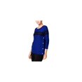 thumbnail image 1 of Maison Jules suéter de punto a rayas para mujer, azul, grande, 1 of 2