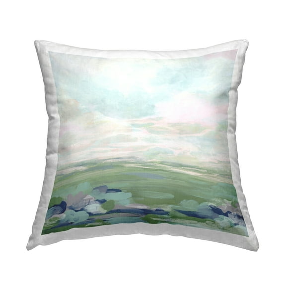 Stupell Industries Faded Grassland View Decorative Printed Throw Pillow Design by June Erica Vess .