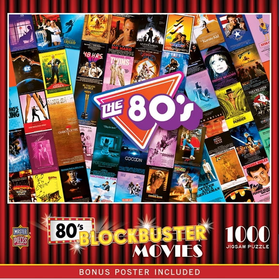 MasterPieces 1000 Piece Jigsaw Puzzle - 80's Blockbusters - 19.25"x26.75"