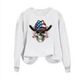 thumbnail image 5 of SELONE Long Sleeve Shirts for Women Fourth of July Print Letter Pullover Crewneck Tops Patriotic Graphic Clothes, 5 of 5