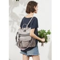 thumbnail image 4 of Shrrie Backpack Purse for Women Fashion Leather Backpack Purse Designer Travel Backpack Convertible Shoulder Bag with Wristlet for Work College, 4 of 6