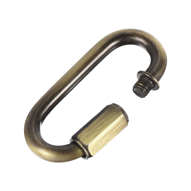 Uxcell 6mm Oval Shape Quick Link Screw Lock Chain Connector Bronze