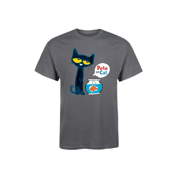 Pete The Cat - Pete and Goldfish - Men's Short Sleeve Graphic T-Shirt