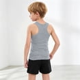 thumbnail image 5 of OGLCCG Boys' Athletic 2-Piece Outfits Kids Sleevelesss Cotton Tank Tops and Stretch Running Shorts Boys Summer Shorts Sets 1-9 Years, 5 of 7