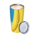 thumbnail image 2 of COMIO Insulated Water Bottle Stainless Steel Water Bottles Metal Water Bottle, Blue Leaves Bananas, 2 of 7