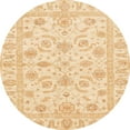 thumbnail image 1 of Ahgly Company Machine Washable Indoor Round Abstract Sun Yellow Area Rugs, 8' Round, 1 of 1