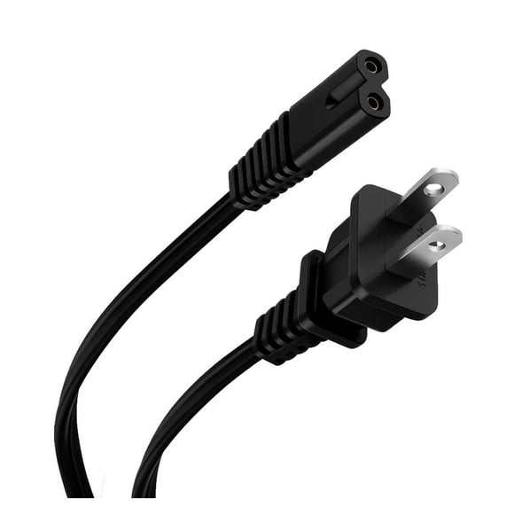 Cable De Corriente Alimentación 2 Polos 1.2mt Negro