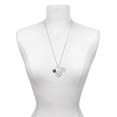 thumbnail image 3 of Delight Jewelry Silvertone 3-D Frosted Green Resin Ornament with Crystals Let Things Go Fall Zoey Charm Necklace, 28", 3 of 4