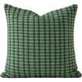 thumbnail image 3 of Fennco Styles Woven Textured Cotton Blend Throw Pillow Cover 18" X 18" - Emerald Decorative Sofa Cushion Case Sofa, Couch & Bed for Home Décor, 3 of 5