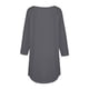 thumbnail image 5 of Ploknplq Tunic Tops for Women Loose Fit Dressy,Elbow Length Tee Shirts for Women,Womens Tunic Tops,Pure Round Neck Three Quarter Sleeve Top,Plaid Shirts for Women,Split Hem Top for Women Dark Gray M, 5 of 6