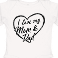 thumbnail image 4 of Inktastic I Love My Mom and Dad in Black Chalk Heart Boys or Girls Long Sleeve Baby Bodysuit, 4 of 5