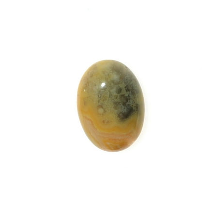 Mexican Gemstone - Mexican Crazy-Lace Agate Gemstone Oval Flat-Back Cabochons 14x10mm (4 Pieces)