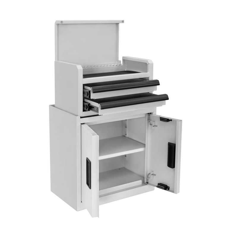 Hyper Tough Mini 10-Inch 2-Drawer Steel Toolbox, White - Walmart.com