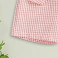 thumbnail image 5 of mgoYE Girls Pants Size 6 Toddler Baby Girl Shorts Gingham Plaid Print Casual Bow Elastic Waist Short Pants Summer Clothes |Pink,9-12 Months, 5 of 6