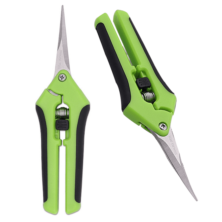 Straight Pruning Shears with Stainless Steel Blades Micro-Tip